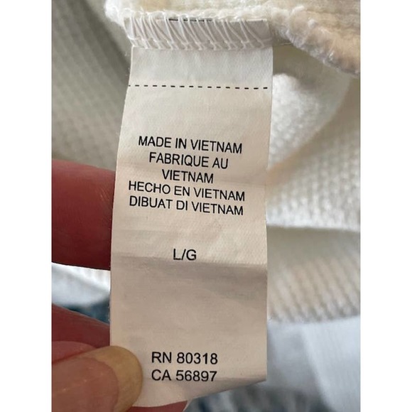 Lucky Brand Size‎ Large Long-Sleeve Pullover Waffle Knit Top Cream - Picture 4 of 4